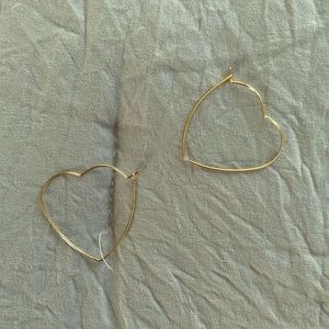 Heart hoop earrings